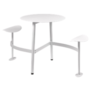 Table ronde 2 places BOLDER Fermob blanc coton 