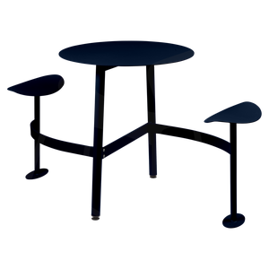 Table ronde 2 places BOLDER Fermob bleu abysse