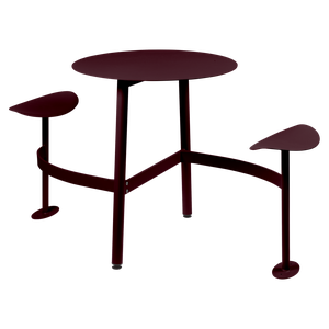 Table ronde 2 places BOLDER Fermob cerise noire 