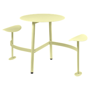 Table ronde 2 places BOLDER Fermob citron givré