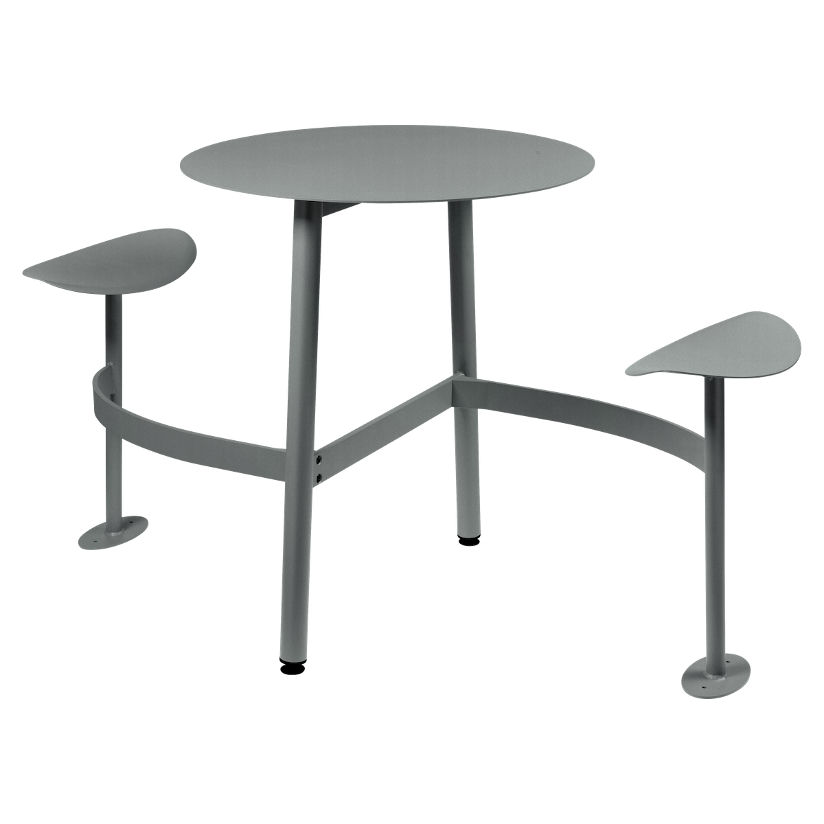 Table ronde 2 places BOLDER Fermob gris lapilli