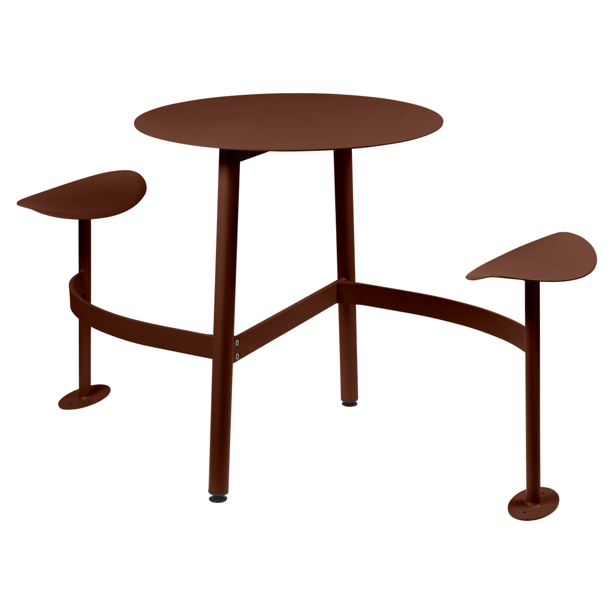 Table ronde 2 places BOLDER Fermob ocre rouge