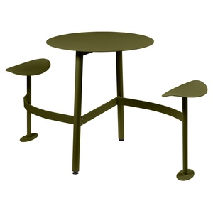 Table ronde 2 places BOLDER Fermob vert pesto