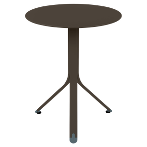 Table ronde 60cm REST'O Fermob brun tonka