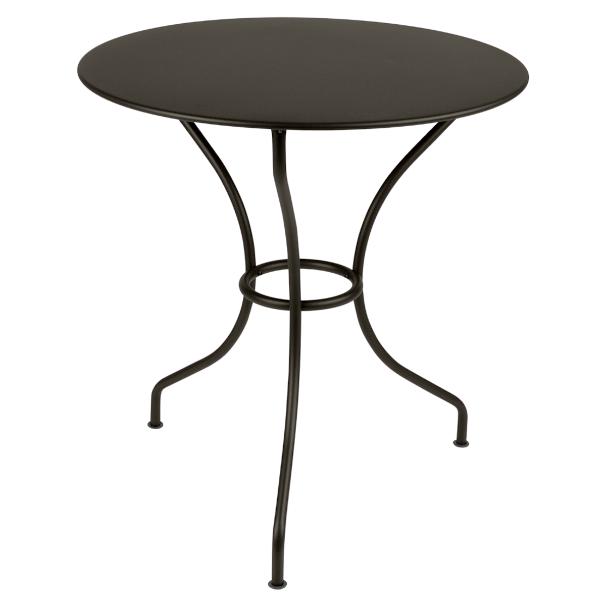 Table ronde 67cm OPERA + Fermob brun tonka 