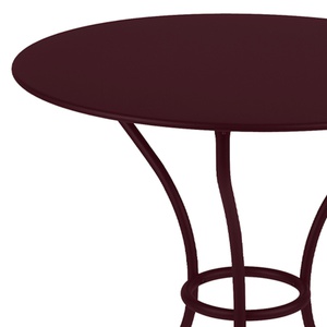Table ronde 67cm OPERA+ Fermob cerise noir