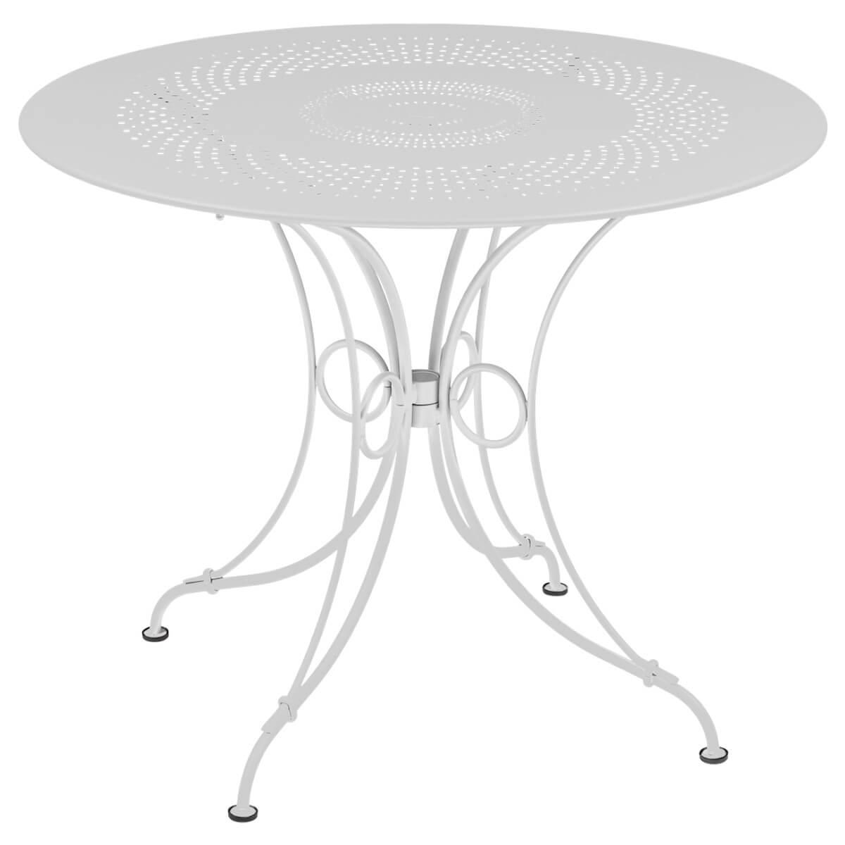 Table ronde 96cm 1900 Fermob blanc coton