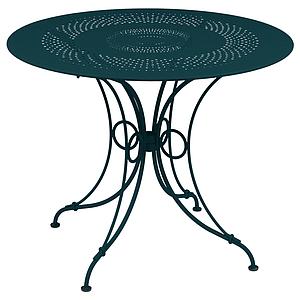 Table ronde 96cm 1900 Fermob bleu acapulco