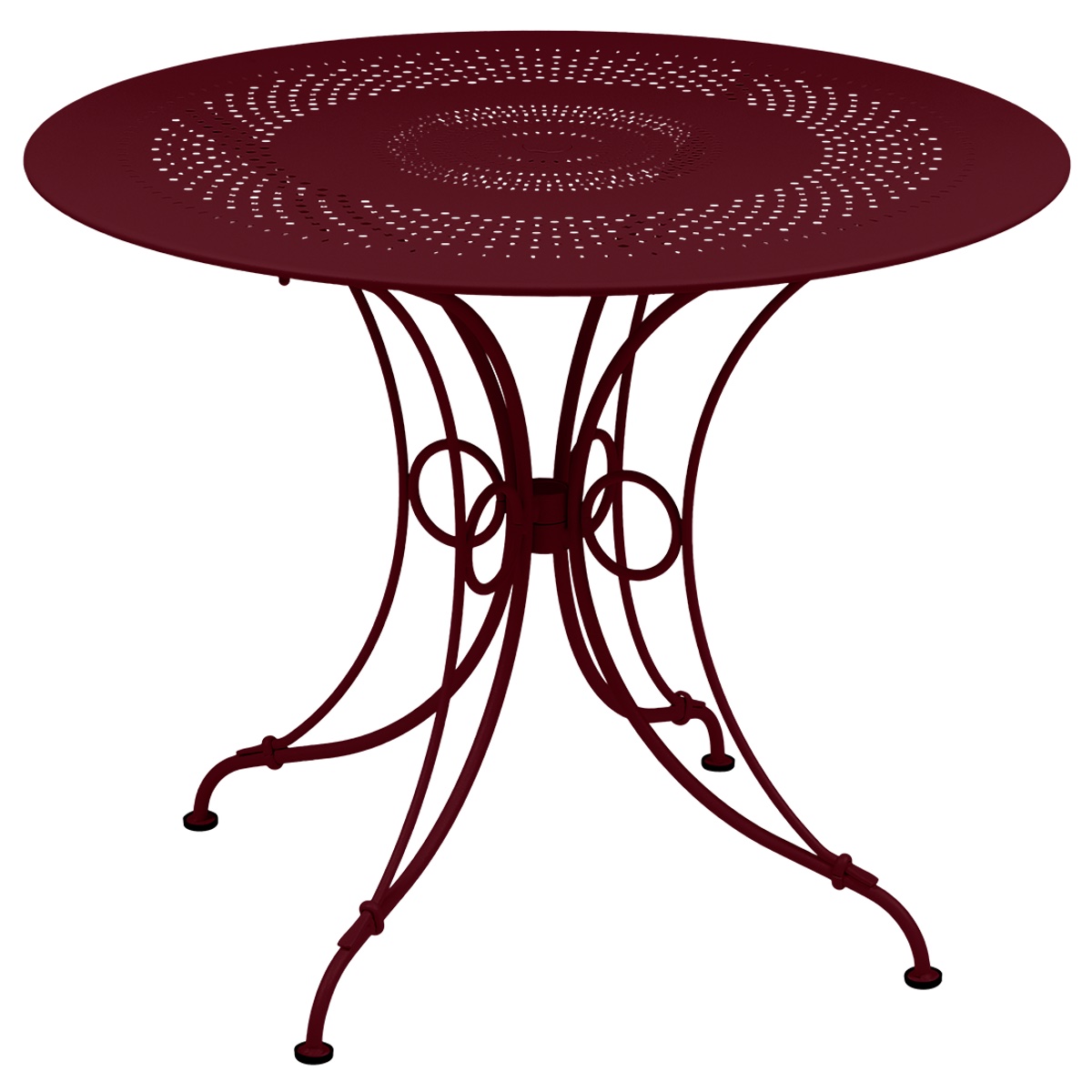 Table ronde 96cm 1900 Fermob cerise noire