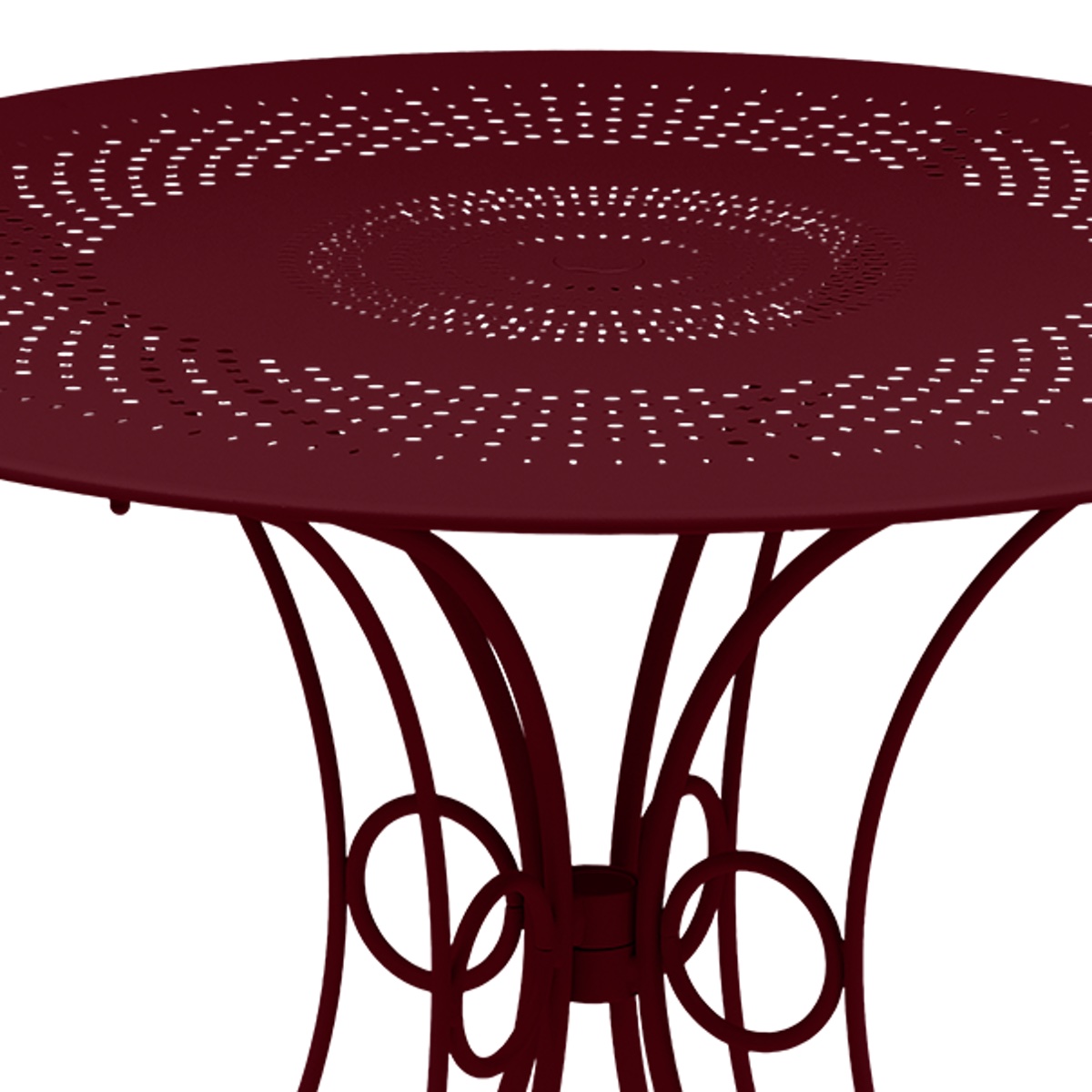 Table ronde 96cm 1900 Fermob cerise noire