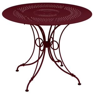 Table ronde 96cm 1900 Fermob cerise noire