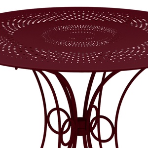 Table ronde 96cm 1900 Fermob cerise noire