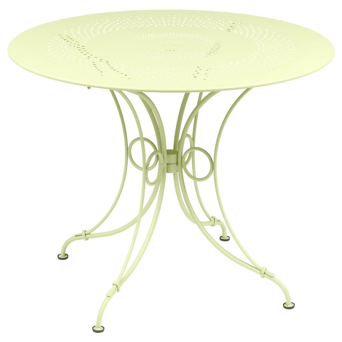 Table ronde 96cm 1900 Fermob citron givré