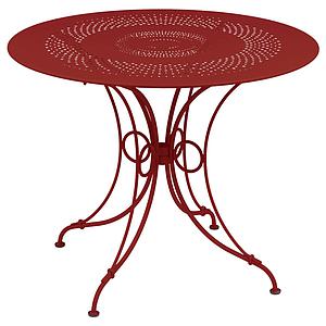 Table ronde 96cm 1900 Fermob coquelicot