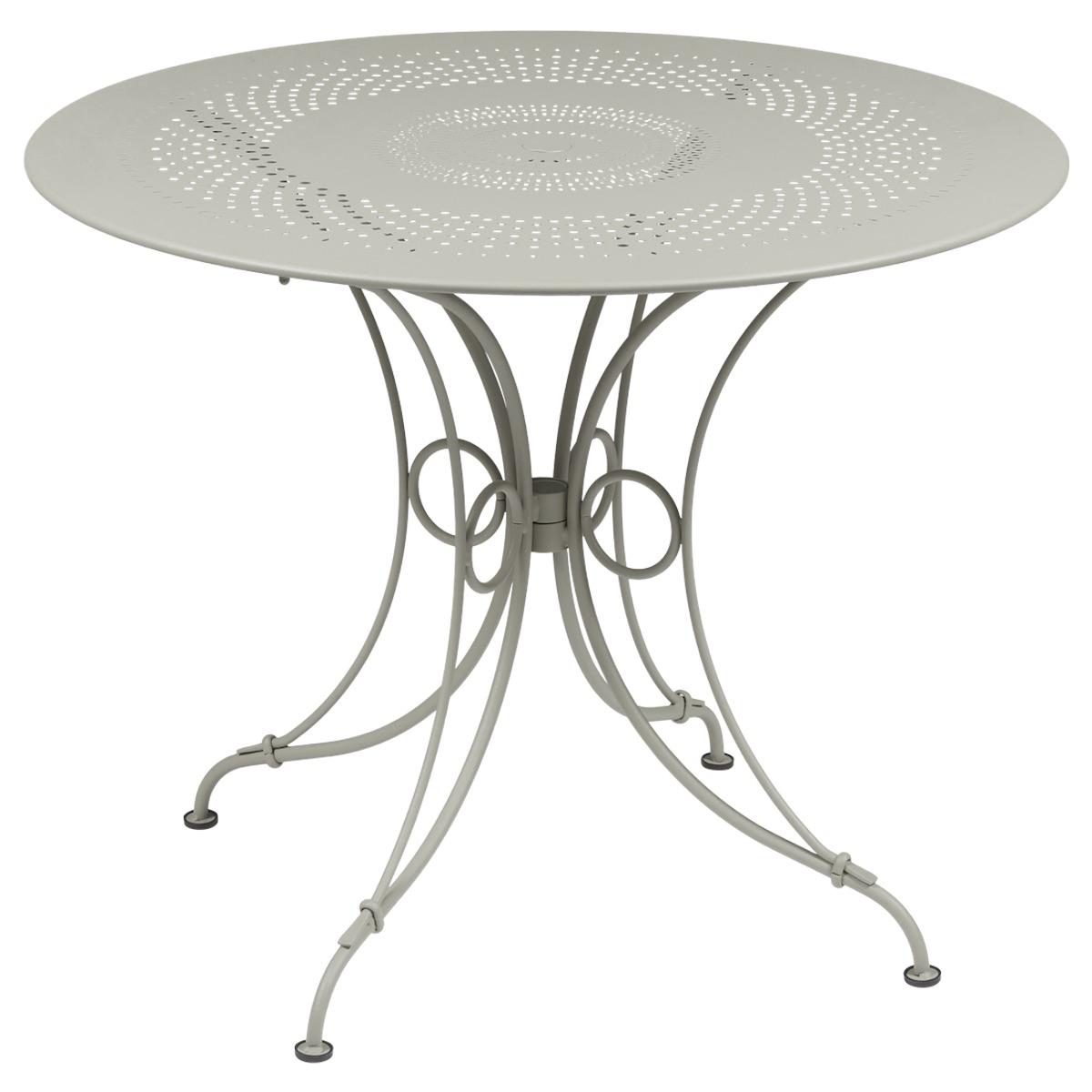 Table ronde 96cm 1900 Fermob gris argile