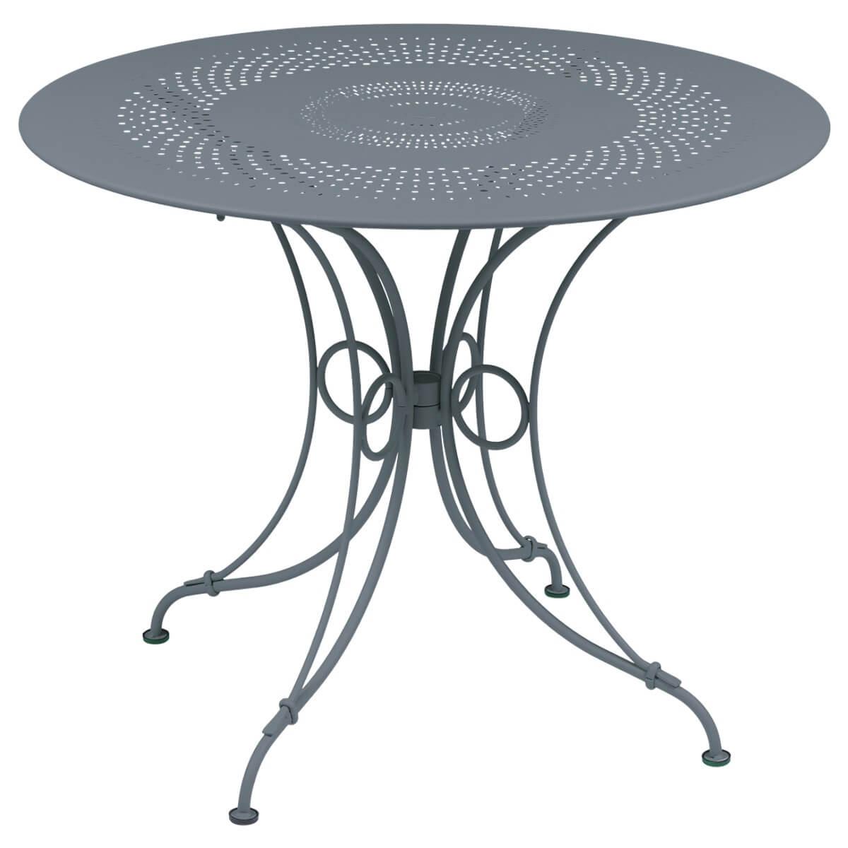 Table ronde 96cm 1900 Fermob gris orage