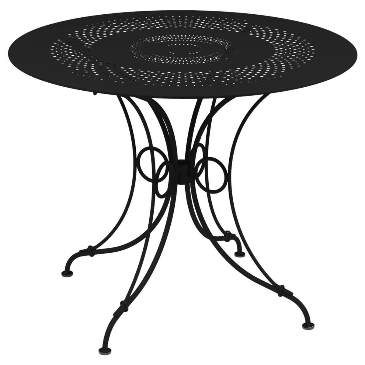 Table ronde 96cm 1900 Fermob réglisse