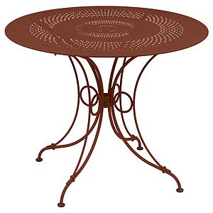 Table ronde 96cm 1900 Fermob rouge ocre