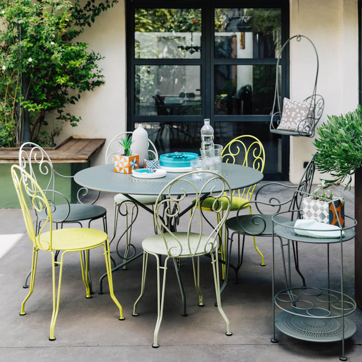 Table ronde 96cm MONTMARTRE Fermob blanc coton