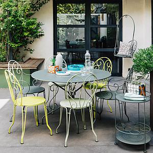 Table ronde 96cm MONTMARTRE Fermob blanc coton