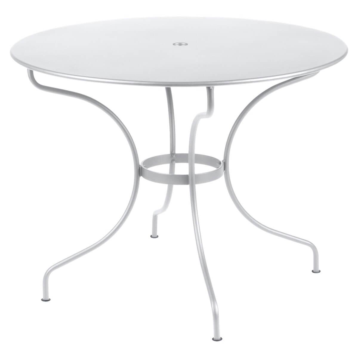 Table ronde 96cm OPERA + Fermob blanc coton