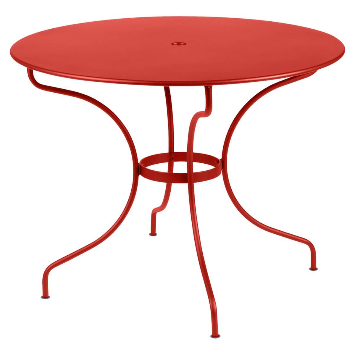 Table ronde 96cm OPERA + Fermob capucine