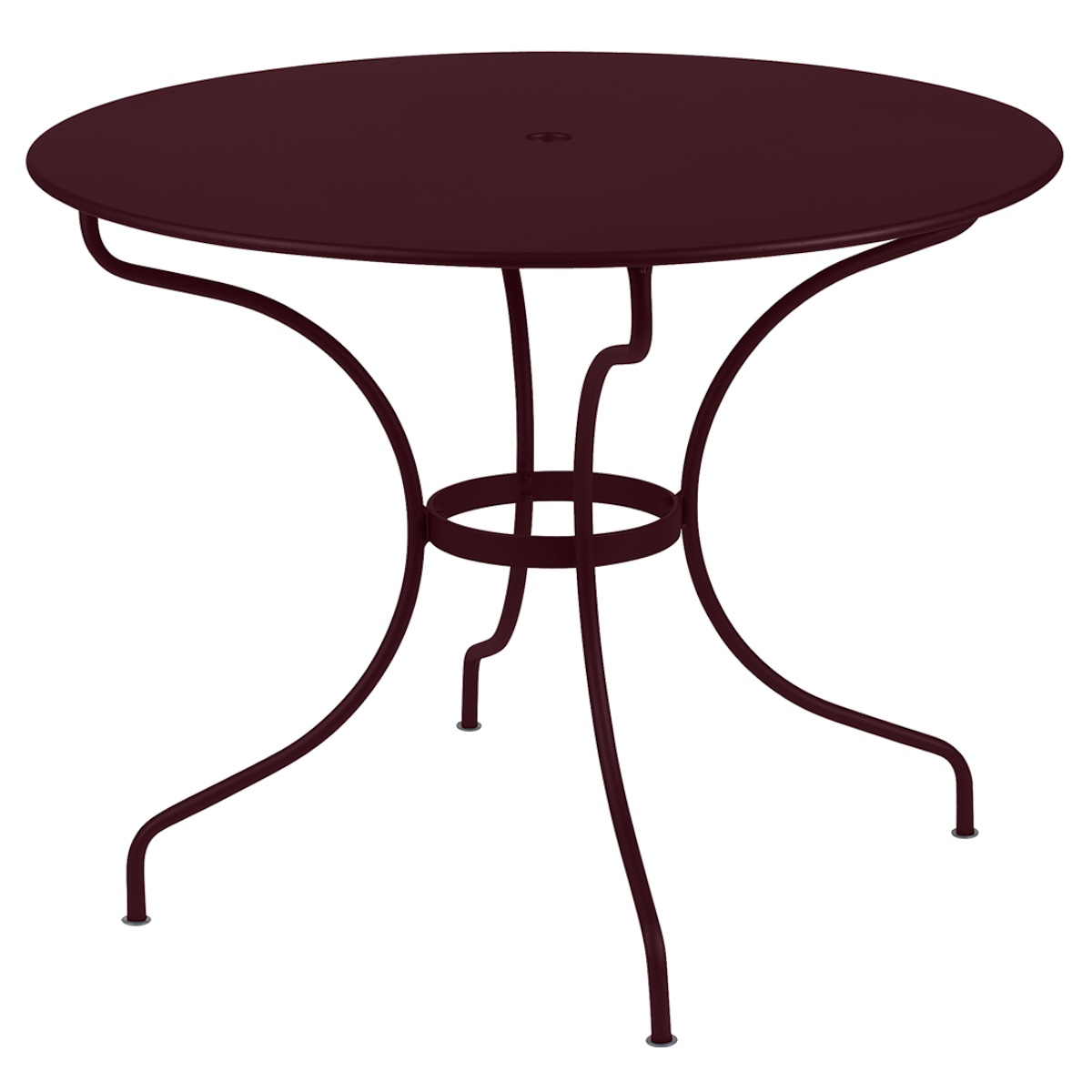 Table ronde 96cm OPERA+ Fermob cerise noir