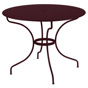 Table ronde 96cm OPERA+ Fermob cerise noir