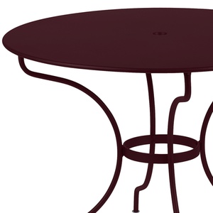 Table ronde 96cm OPERA+ Fermob cerise noir