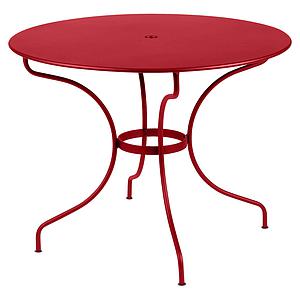 Table ronde 96cm OPERA + Fermob coquelicot