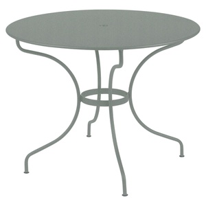 Table ronde 96cm OPERA + Fermob gris lapilli
