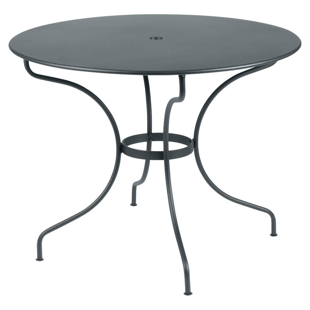 Table ronde 96cm OPERA + Fermob gris orage