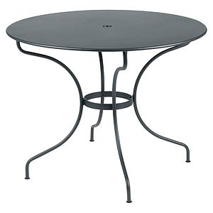 Table ronde 96cm OPERA + Fermob gris orage