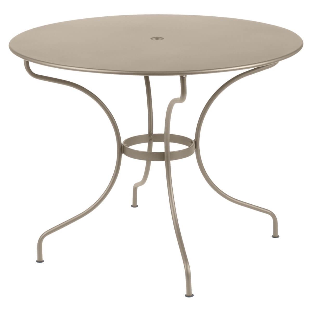 Table ronde 96cm OPERA + Fermob muscade