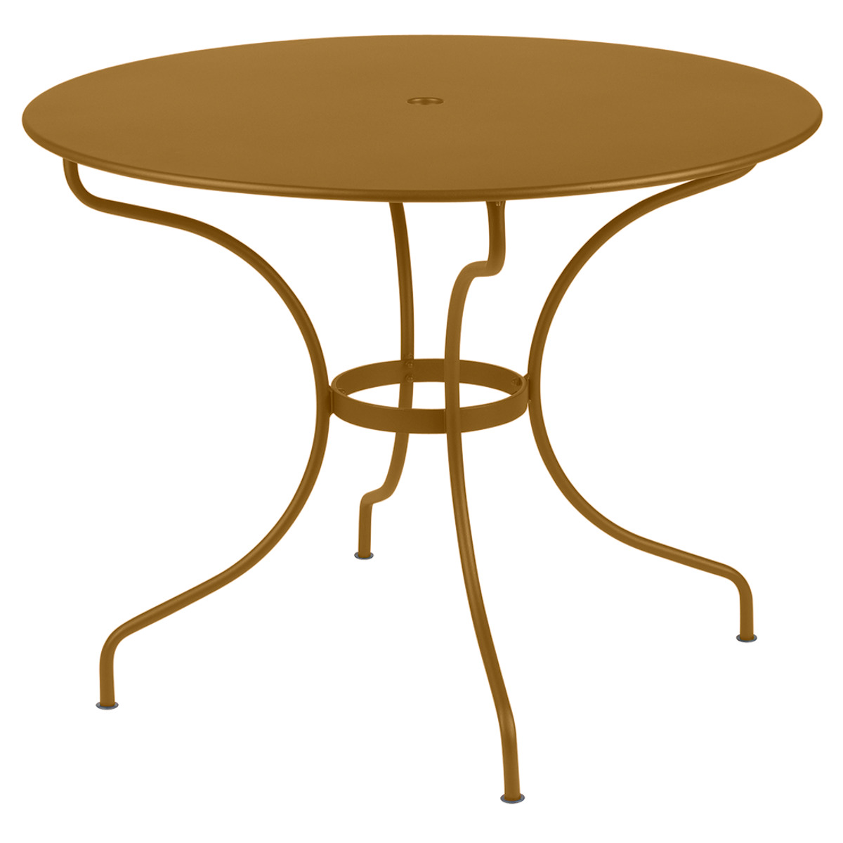 Table ronde 96cm OPERA + Fermob pain d'épices 