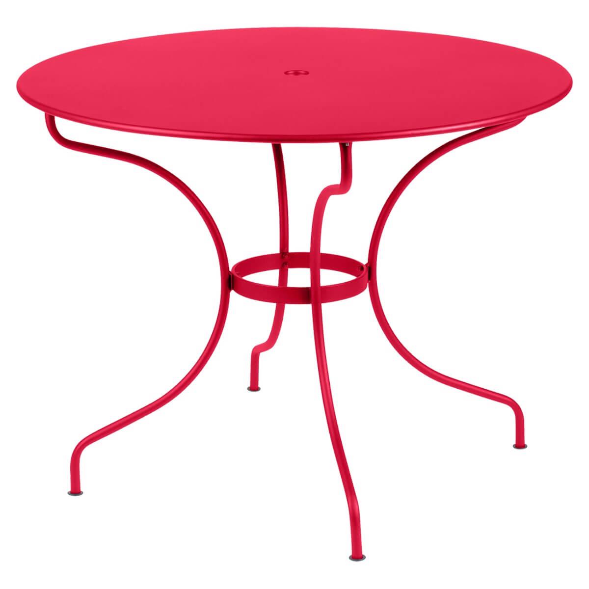 Table ronde 96cm OPERA + Fermob rose praline