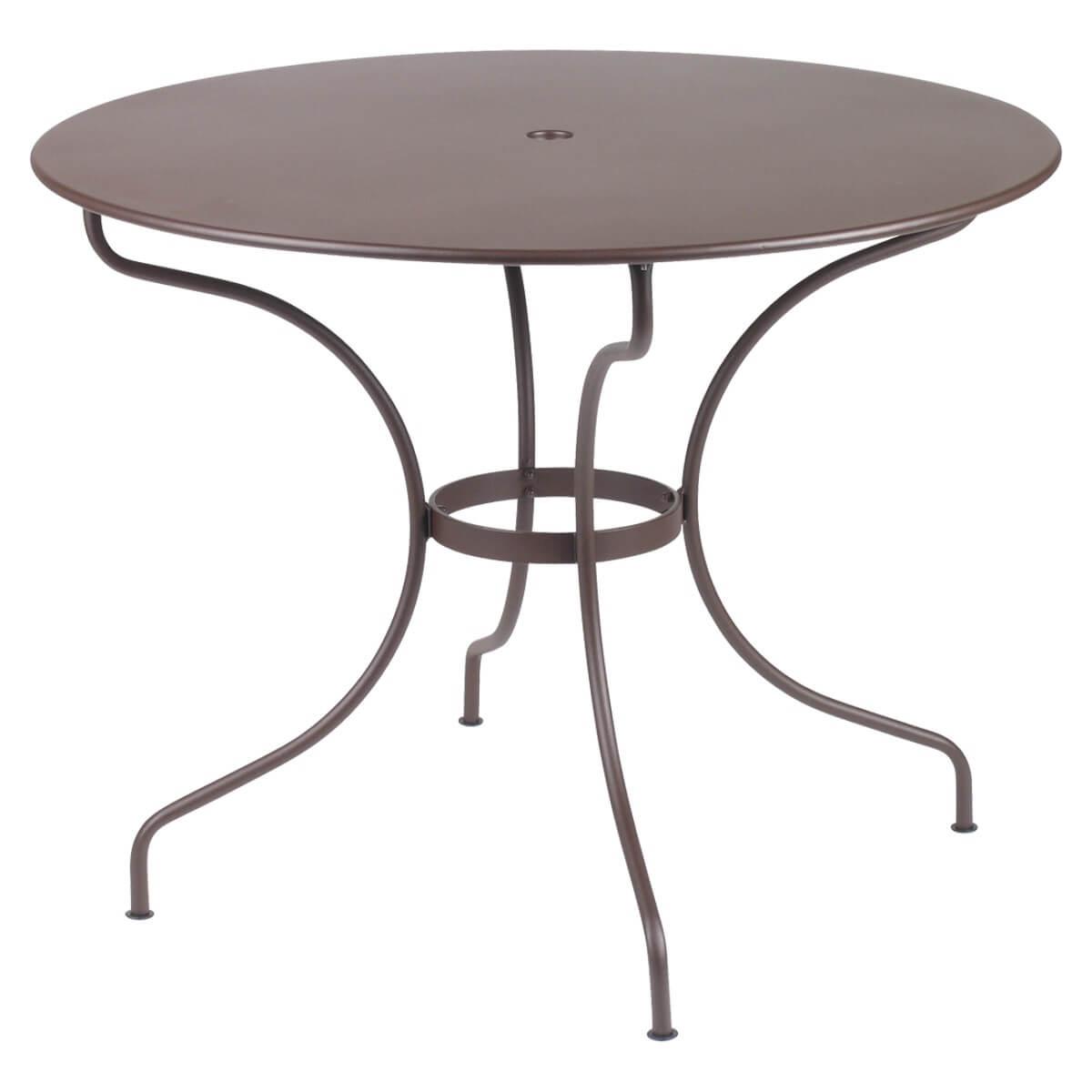 Table ronde 96cm OPERA + Fermob rouille