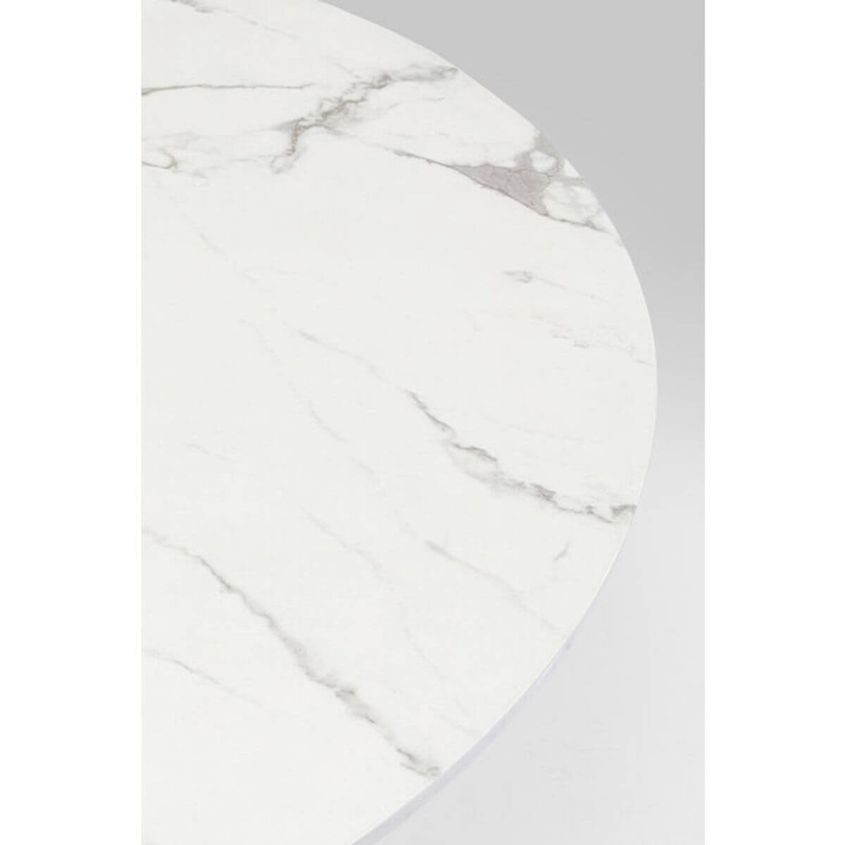 Table SCHICKERIA Kare Design blanc marbré Dia 110cm