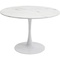 Table SCHICKERIA Kare Design blanc marbré Dia 110cm