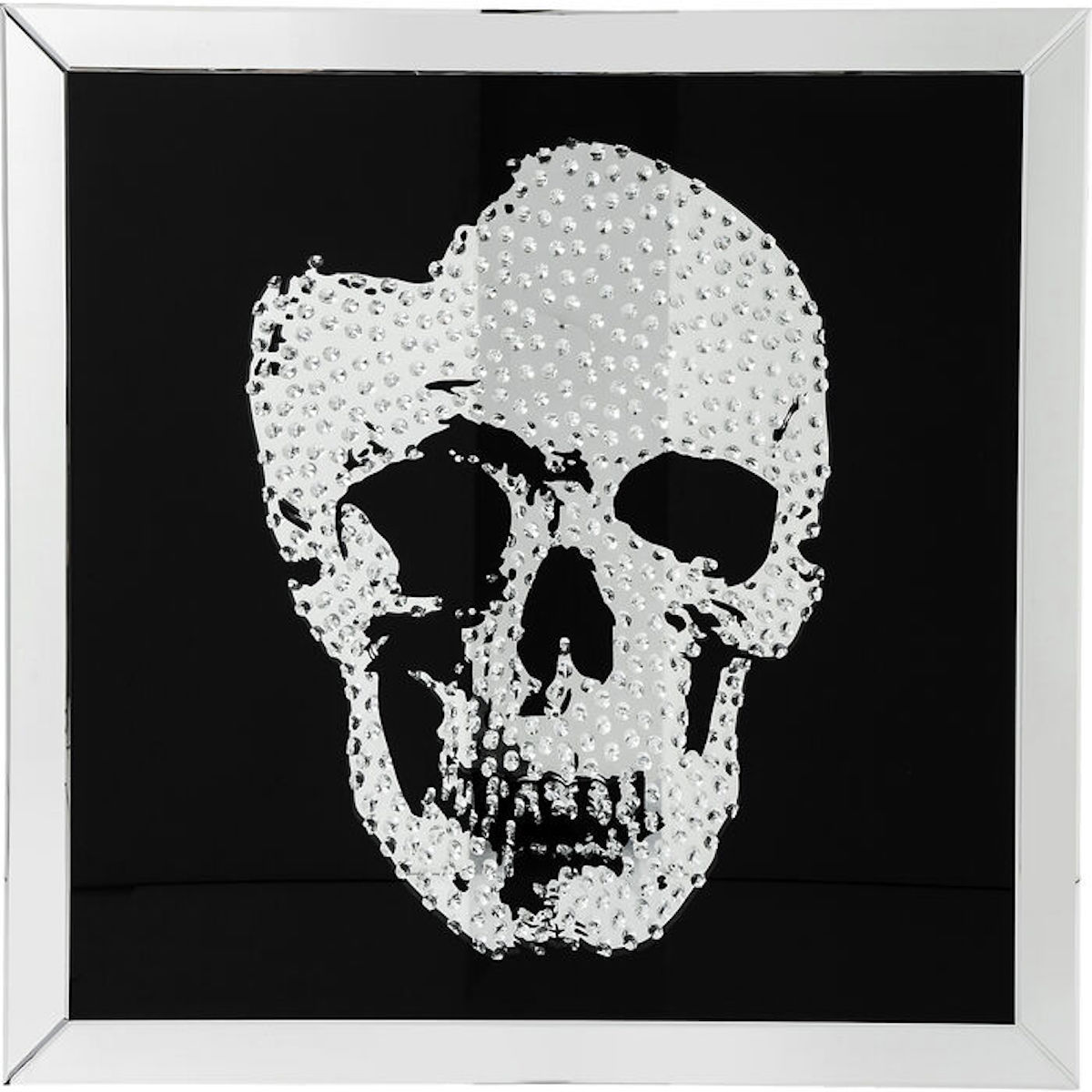 Tableau 100x100cm MIRROR SKULL Kare Design