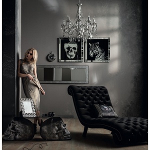 Tableau 100x100cm MIRROR SKULL Kare Design