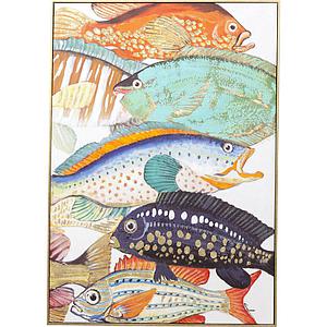 Tableau 100x70cm TOUCHED FISH MEETING Kare Design