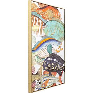 Tableau 100x70cm TOUCHED FISH MEETING Kare Design