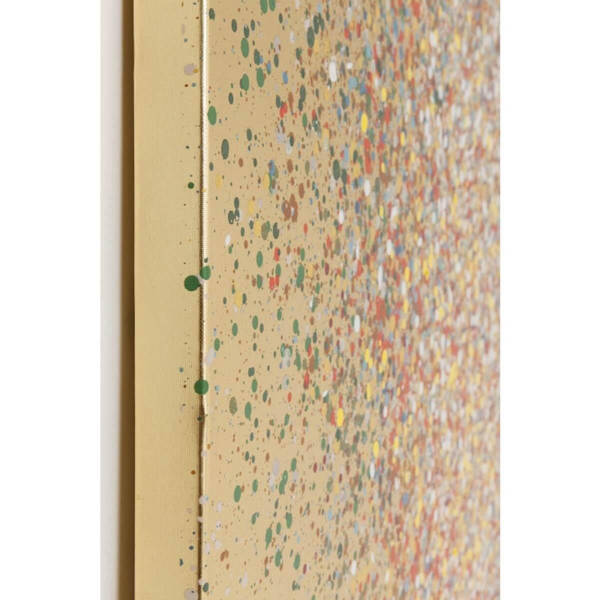 Tableau 100x80cm TOUCHED FLOWER BOAT GOLD RED Kare Design