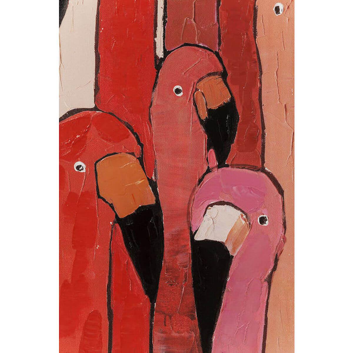 Tableau 120x90cm TOUCHED FLAMINGO MEETING Kare Design
