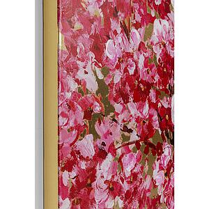 Tableau 160x120cm TOUCHED FLOWER COUPE Kare Design doré-fuchsia
