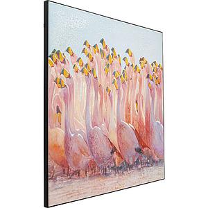 Tableau 180x180cm SWARM OF FLAMINGO Kare Design