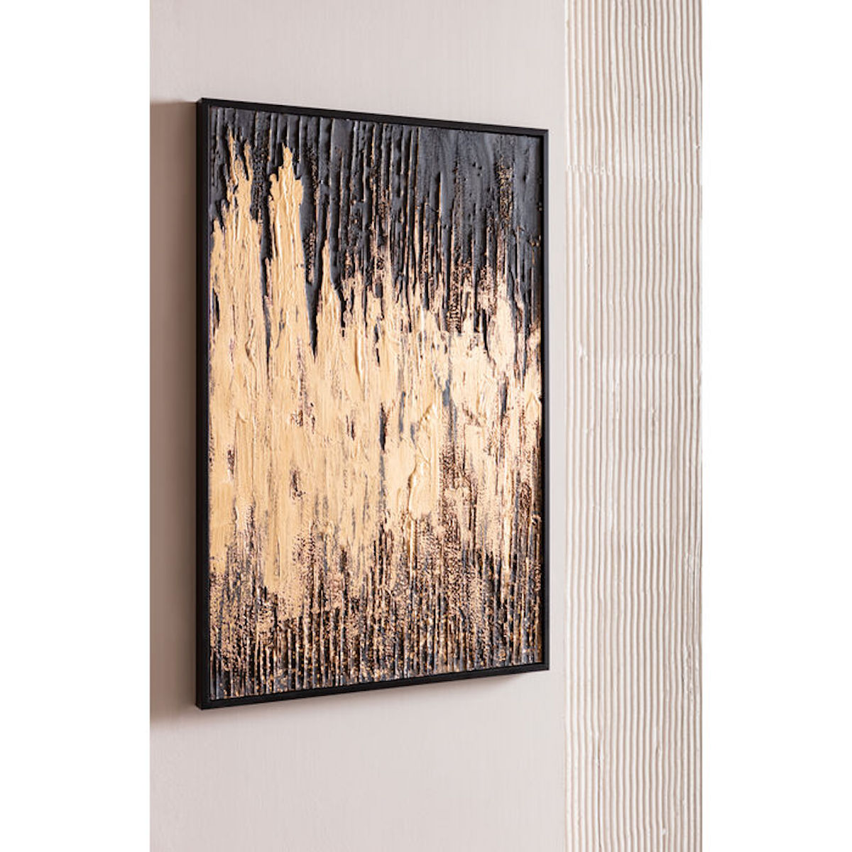 Tableau 80x120cm ABSTRACT Kare Design noir