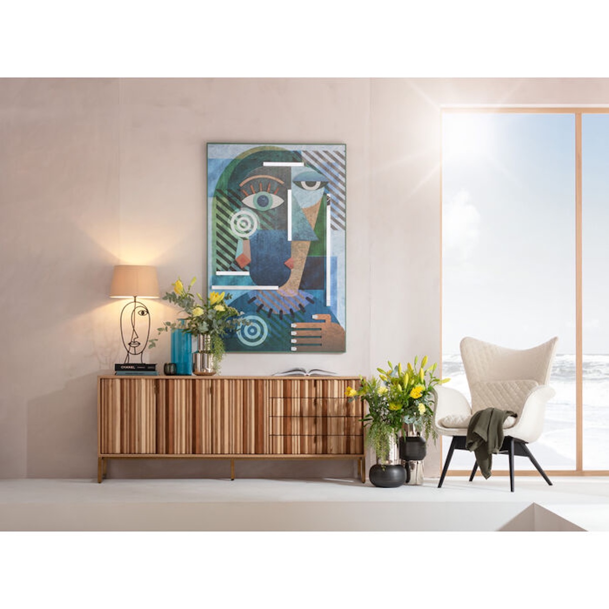 Tableau décoratif 100x150cm GEOMETRIC WOMAN Kare Design