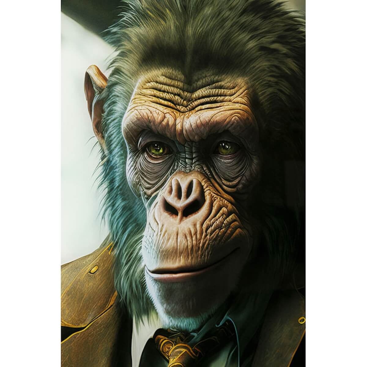 Tableau en verre 100x100cm DRINKING MONKEY Kare Design